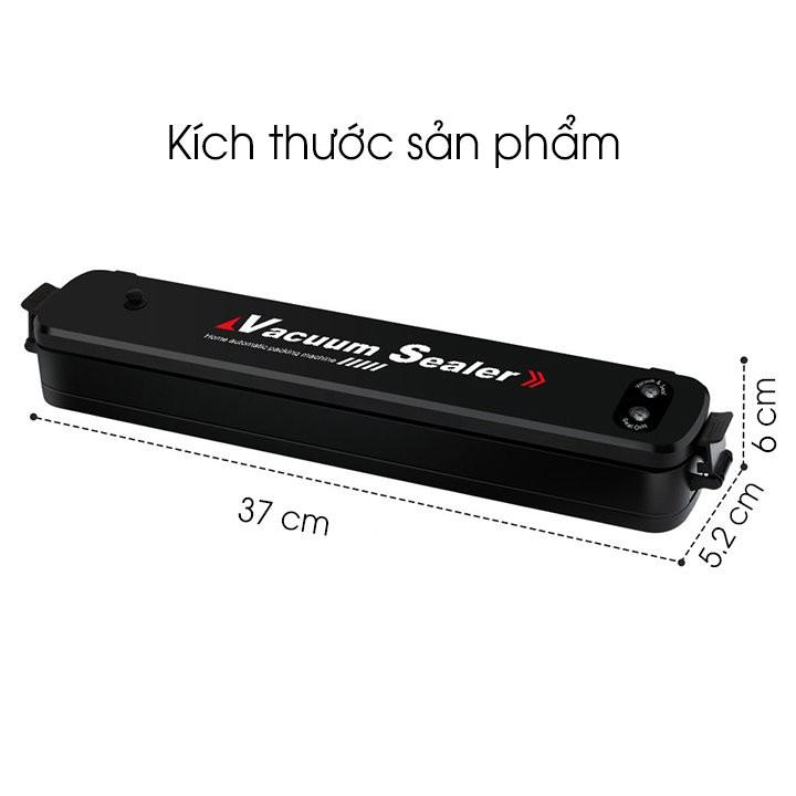 Máy hút chân không thực phẩm Vacuum Sealer kiêm máy hàn miêng túi kèm 10 túi hút chân không