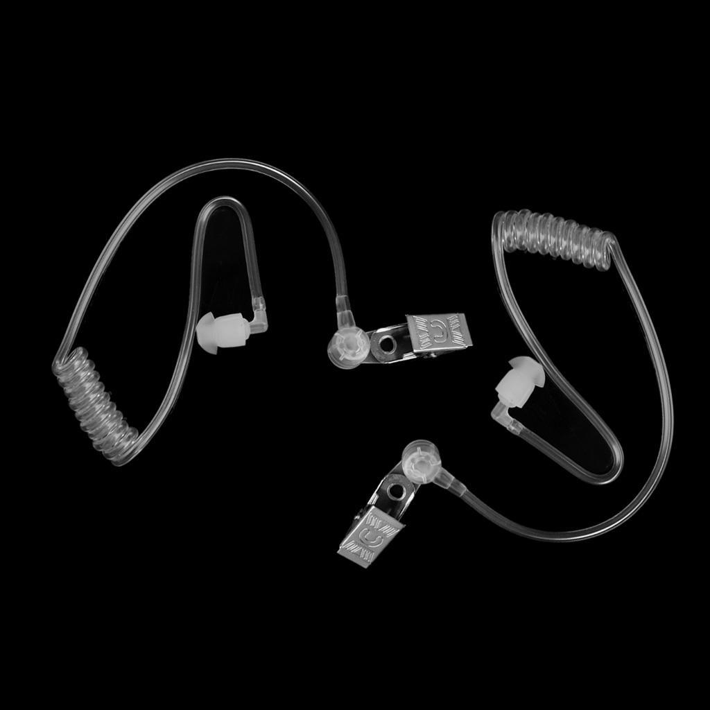 2 Pack Replacement Clear Acoustic Tube for Two  Earpiece and Headset,