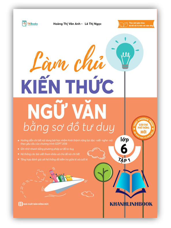 Sách - Làm chủ kiến thức Ngữ Văn bằng sơ đồ tư duy lớp 6 - Tập 1