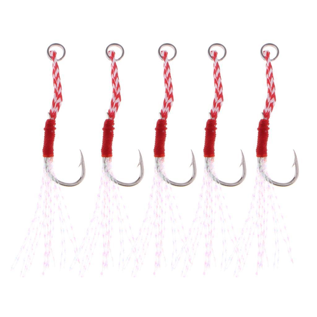 5pcs Carbon Steel Assist Hooks Fishing Hooks Live Baits Hooks 010