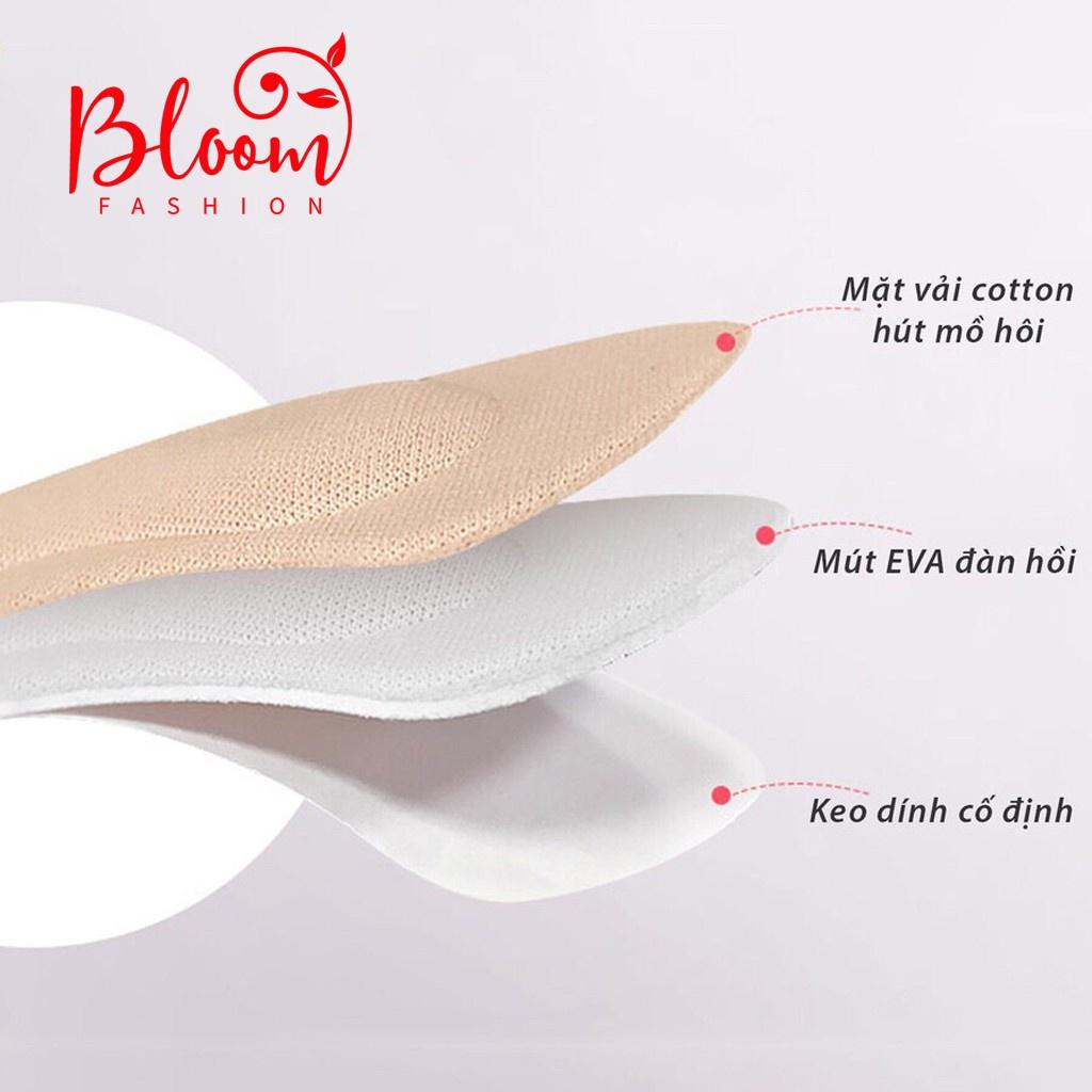 Miếng lót giày cao gót nữ HACHIKI cotton bảo vệ gót giảm đau chân chống trầy chân LG02 - Đen