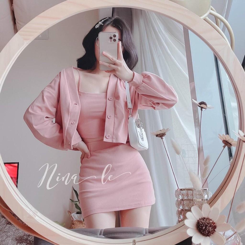 SET BỘ ĐỒ 3 MÓN CÀI NÚT CUTE THỜI TRANG