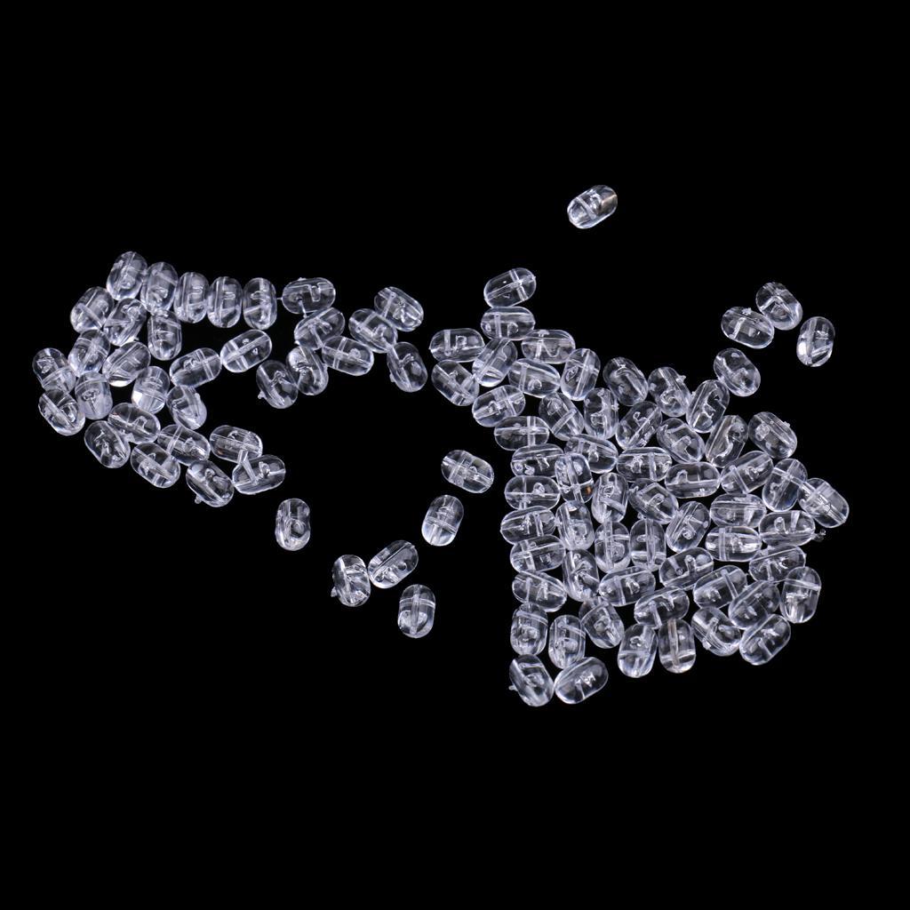 400pcs Lightweight Oval Fishing Beads Rig Making Beads Stop Beads Tackle