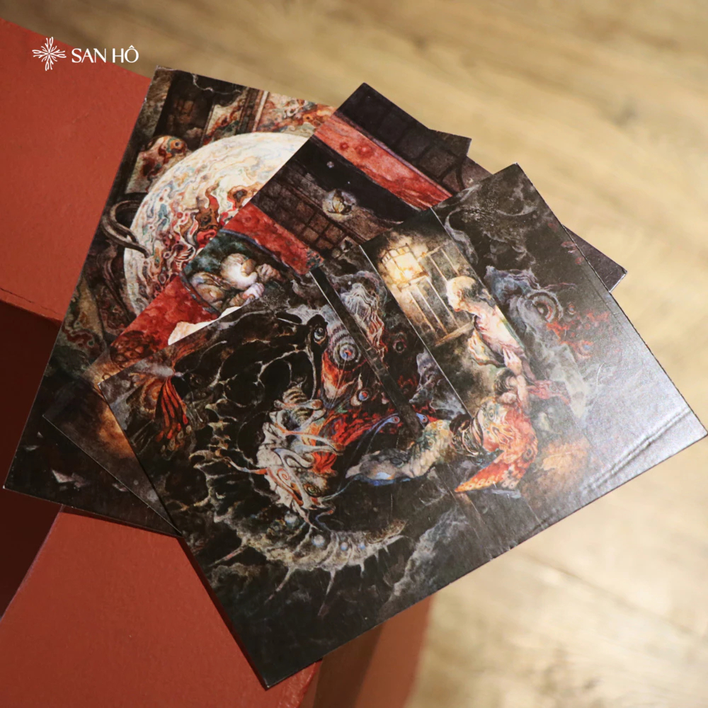 Set 3 Postcard Địa Ngục Gương - Edogawa Ranpo - San Hô Books (Quà tặng khi mua sách)