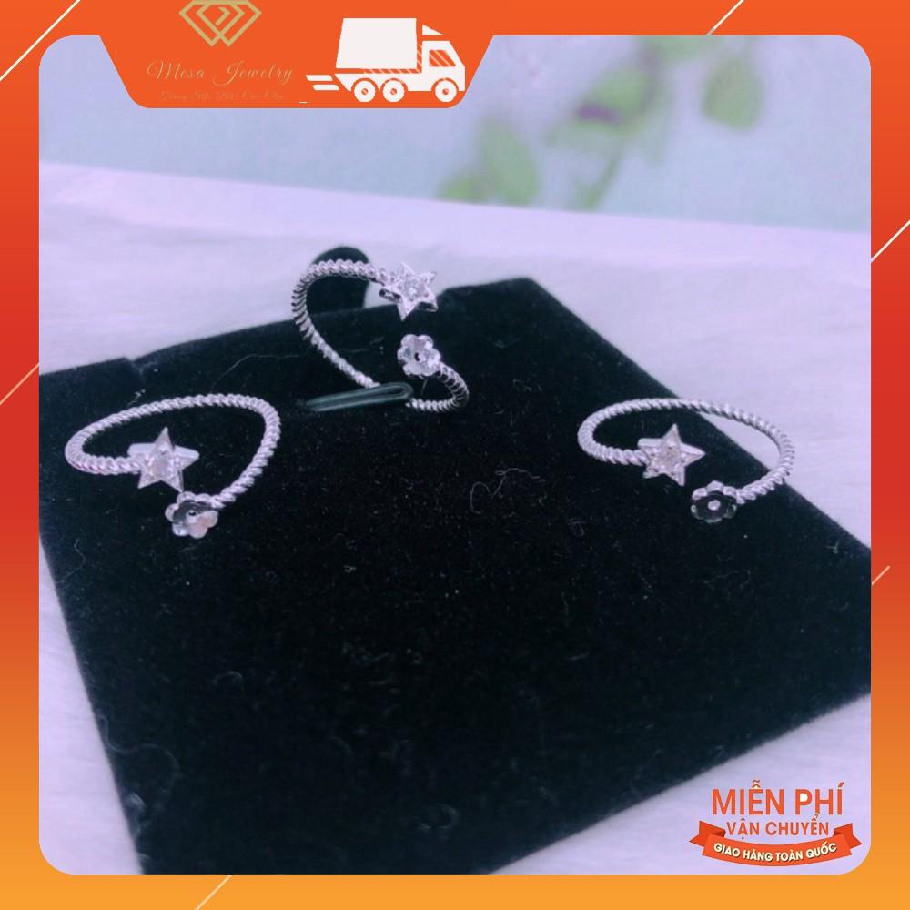 NHẪN NỮ BẠC TA NGÔI SAO MAY MẮN DẠNG HỞ