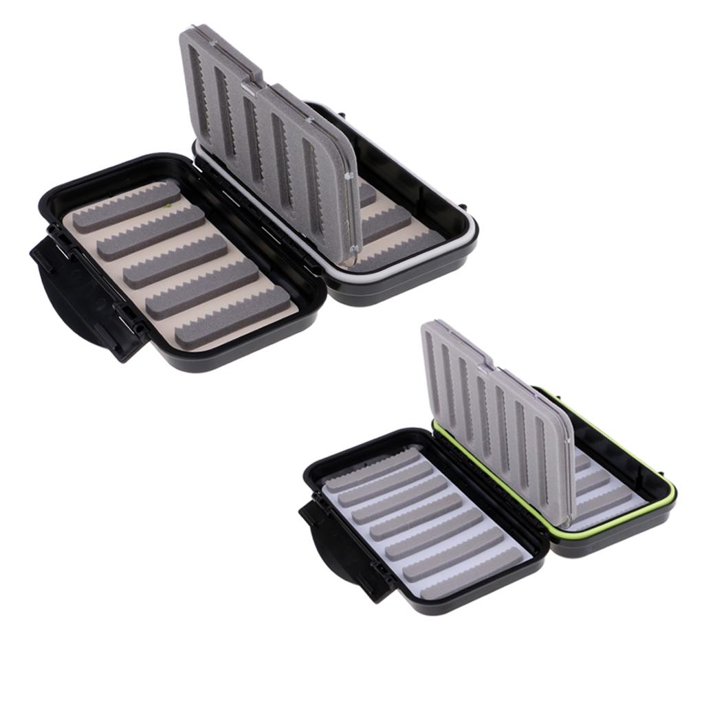 Waterproof Fly Box Fly Fishing Hook Jig Storage Case Slit Foam Waterproof S
