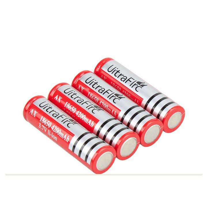 PIN SẠC ULTRAFIRE 3.7V 4200MAH LI-ION 18650 dùng cho đèn pin quạt mini sạc dự phòng chất lượng nhất