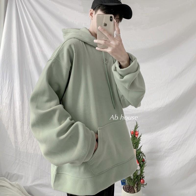 Hoodie trơn basic unisex, Áo mũ Hoodie Unisex nỉ bông trơn basic cặp đôi nam nữ Oversize Ulzzang Hàn Quốc thu đông form rộng 5 MÀU, Áo khoác Hoodie chui đầu nam nữ màu trơn form basic giá rẻ, áo khoác nam có mũ chùm đầu