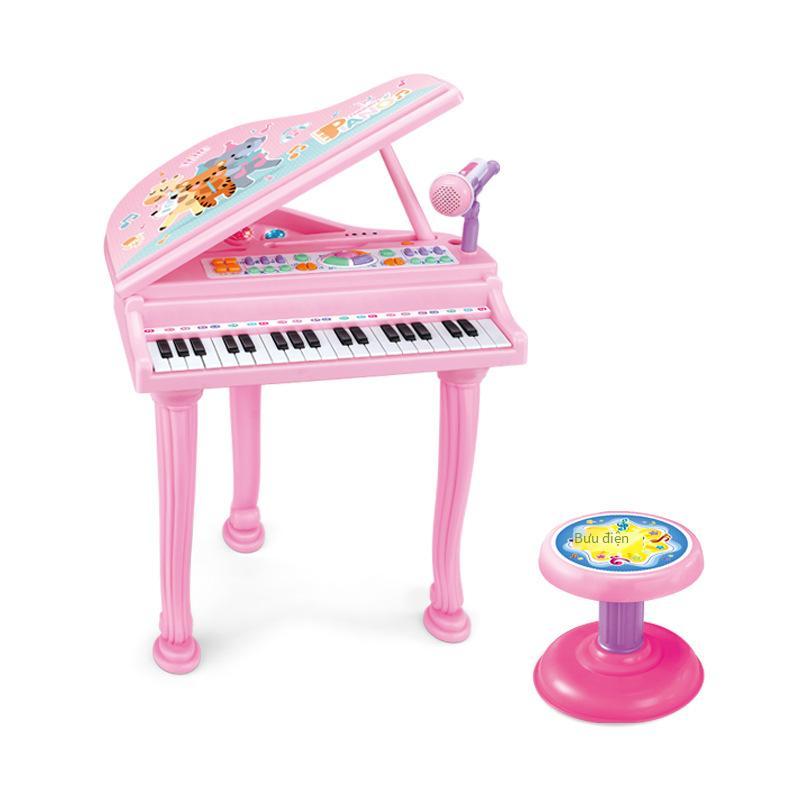 Phong cách mới nhất âm nhạc đa chức năng đàn piano nhỏ đàn organ điện tử có ghế micro giáo dục sớm cho người mới bắt đầu sạc điện thoại di động cho bé gái