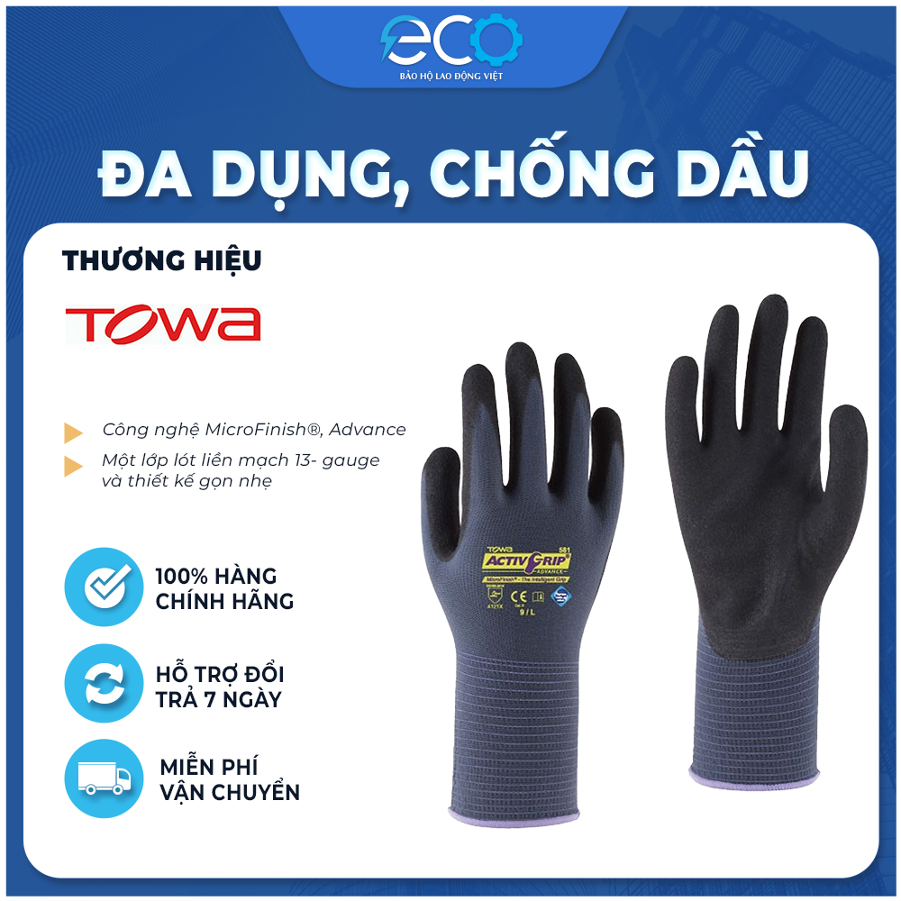 Găng tay đa dụng, chống dầu ôm tay thoải mái Towa 581