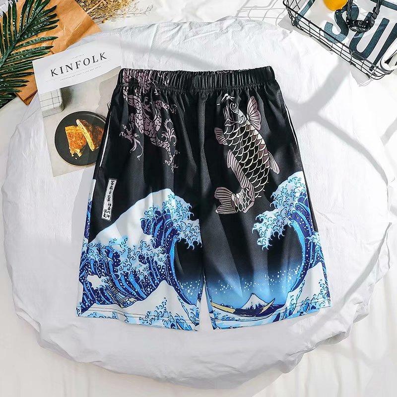 Set Áo Sơ Mi Ngắn Tay + Quần Short In Họa Tiết Thời Trang Mùa Hè Dành Cho Nam