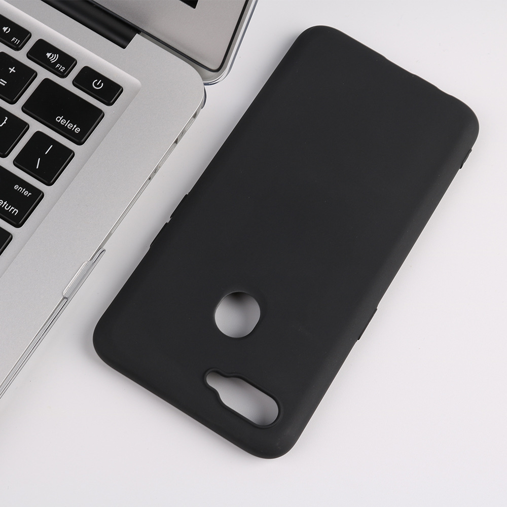 Ốp lưng cho OPPO A12 chất liệu silicon dẻo màu đen chống sốc