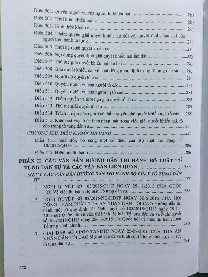 So Sánh Bộ Luật Tố Tụng Dân Sự 2004 - 2015 Và Các Văn Bản Hướng Dẫn Thi Hành Mới Nhất