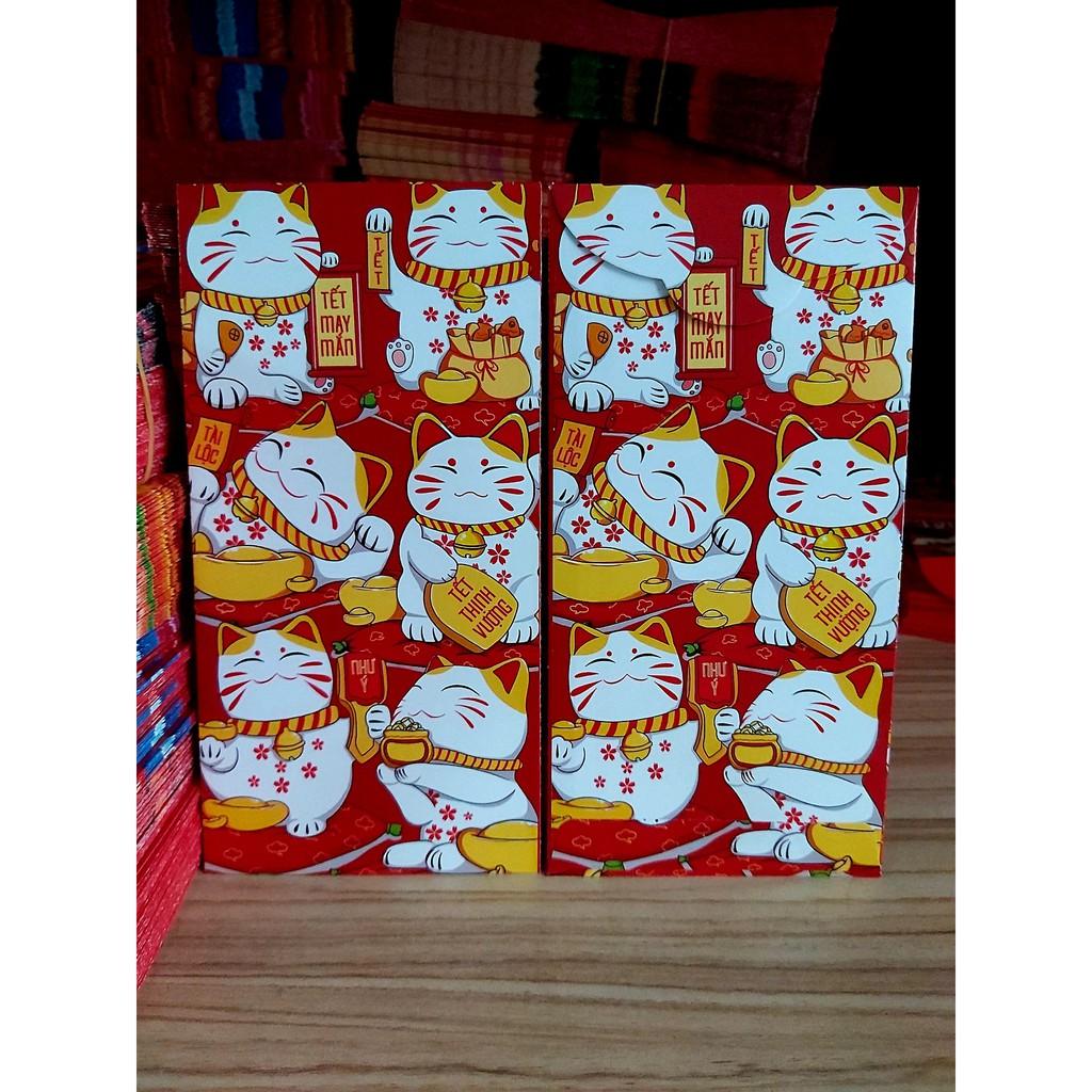 Set 100 phong bao lì xì mèo may mắn