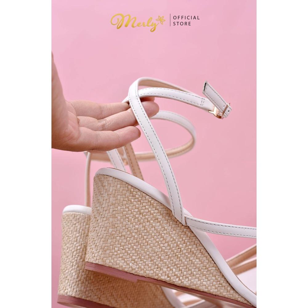 Giày Sandal Nữ Đê Xuồng Merly 1418, Sandal Nữ Big Size, Giày Đế Xuồng Cao gót