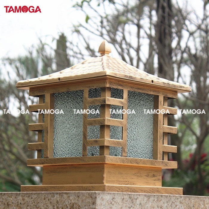 Đèn trụ cổng trang trí mái chùa TAMOGA UKINS cỡ 250mm và 200mm 802