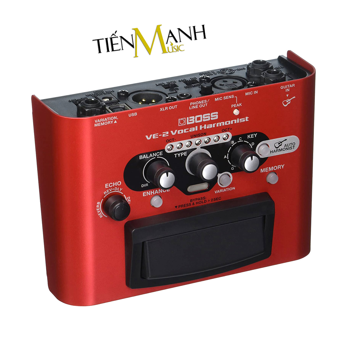 Boss VE-2 Vocal Harmonist Stompbox Tạo tiếng Bè, Vang vọng và chỉnh Tone, Giọng cho Ca sỹ - Bàn đạp Phơ Guitar Reverb and Delay Effects Processor VE2 Singer Hàng Chính Hãng - Kèm Móng Gẩy DreamMaker