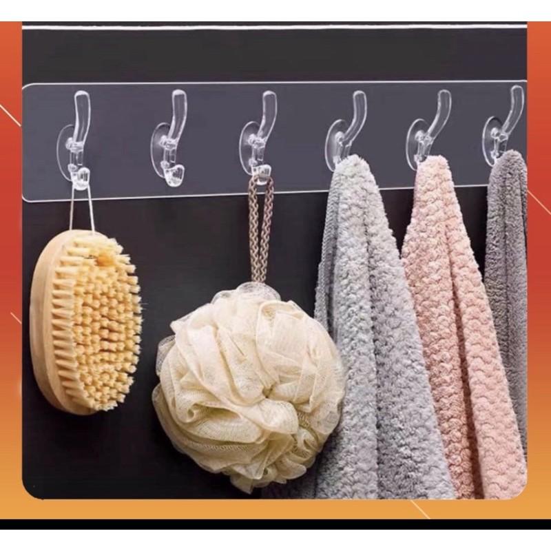 Thanh treo dán tường 6 móc siêu chắc chắn-chịu lực siêu tốt