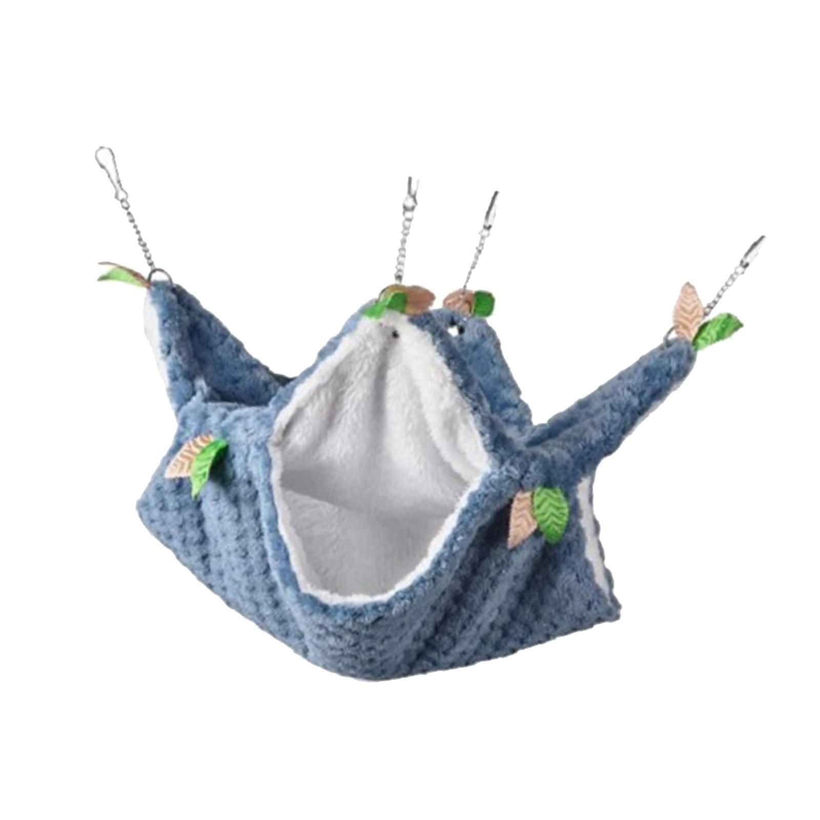 Winter Warm Hamster Bed, Hanging Hammock House Cave Nest Mats, Hideout Supplies for Hedgehog Bird Small Animal Bed