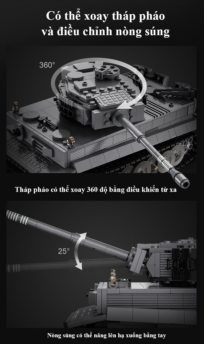 Bộ Đồ Chơi Lắp Ghép Xe Tăng Tiger Điều Khiển Từ Xa , Bộ Đồ Chơi Mô Hình Xe Tăng Tiger Điều Khiển Từ Xa, Bộ Đồ Chơi Lắp Ráp Xe Tăng Tiger Cao Cấp Với 925 Chi Tiết - Chính Hãng BABYBOSS.