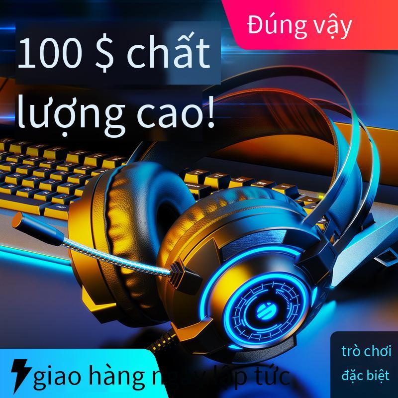 Giá thấp nhất 2 tai nghe máy tính gắn trên đầu có dây máy tính để bàn thể thao điện tử có micrô 2 trong 1 Giao diện quán cà phê Internet cắm đôi