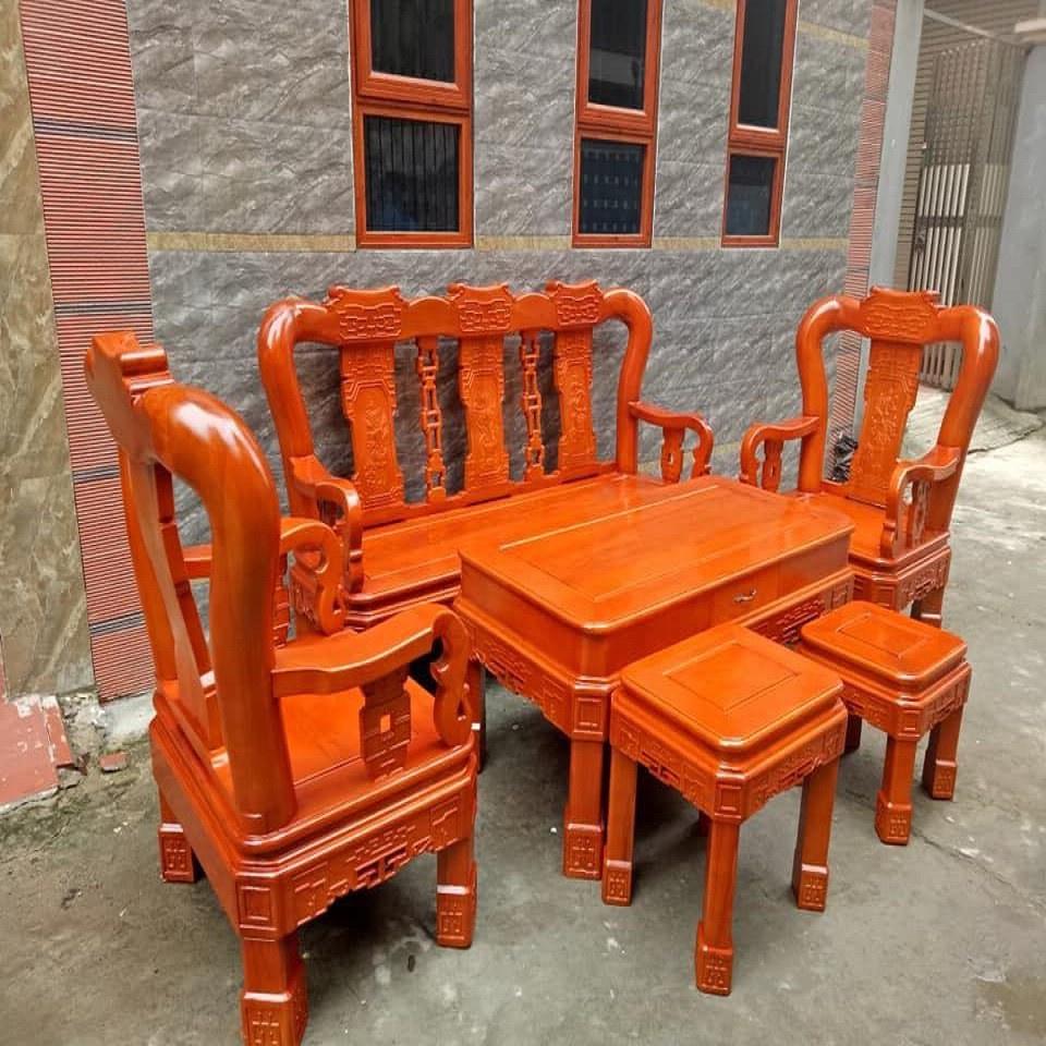 Bộ bàn ghế Minh Quốc Triện gỗ Sồi Nga