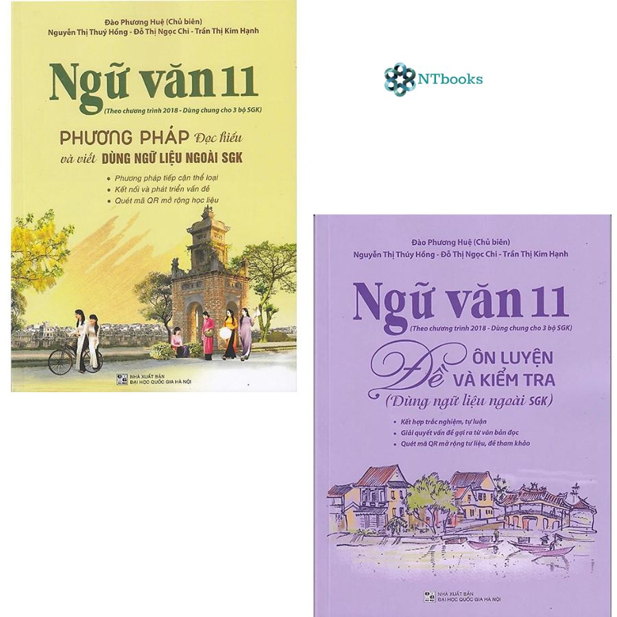 Combo 2 cuốn sách Ngữ Văn 11 đề ôn luyện và kiểm tra + Phương pháp đọc hiểu và viết (Dùng ngữ liệu ngoài sgk)