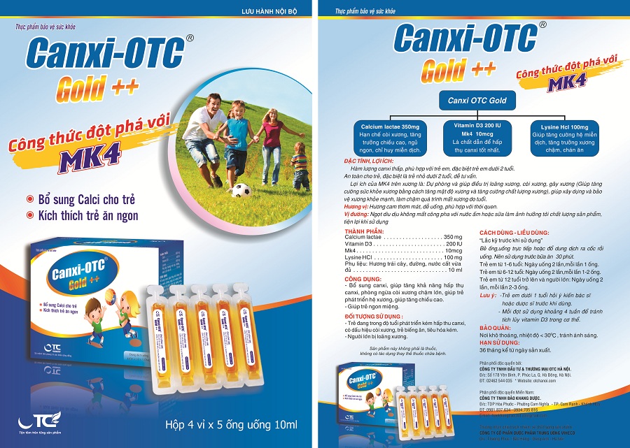 Thực phẩm chức năng sức khỏe  Canxi – OTC  gold ++