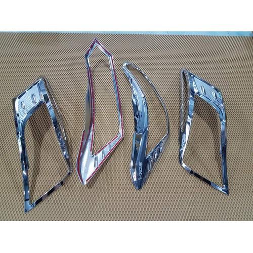 Ốp Viền Đèn Pha, Hậu Mạ Crom Dành Cho Xe Toyota Vios 2014-2017