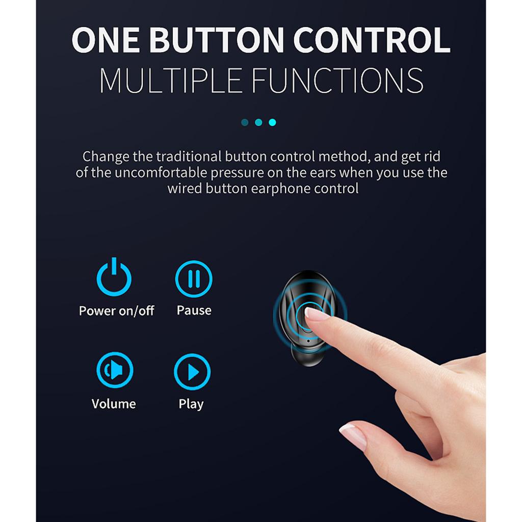 Wireless Earbuds Bluetooth 5.0 with Charging Case Waterproof TWS Stereo Noise Cancelling Headphones in Ear Built in Mic Headset