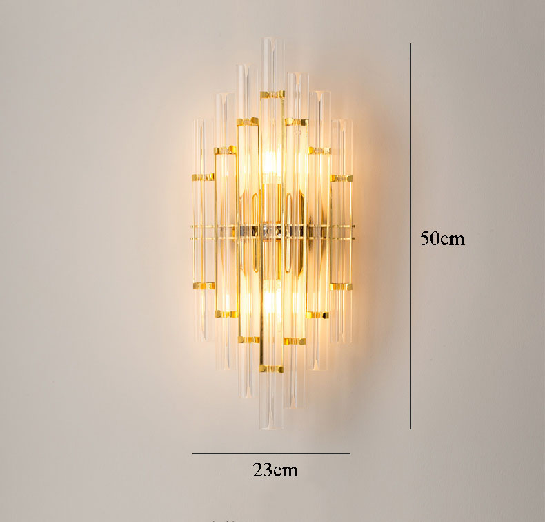 Đèn tường ZOSEN pha lê phong cách Bắc Âu sang trọng trang trí nhà cửa cao cấp - kèm bóng LED chuyên dụng.