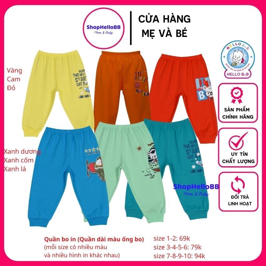 size bé 6-35kg Quần bo in | Quần dài bo màu Hello B&amp;B (Hình in giao ngẫu nhiên