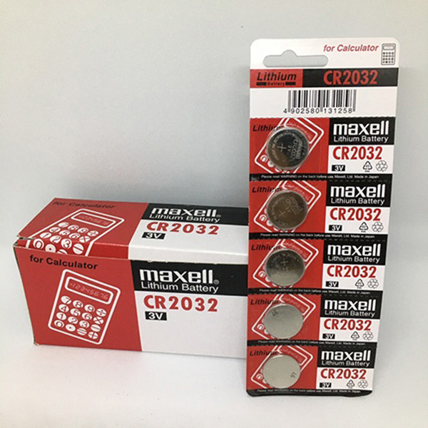 Vỉ 5 viên pin nút Maxell CR2032 Lithium 3V - HN - HÀNG CHÍNH HÃNG