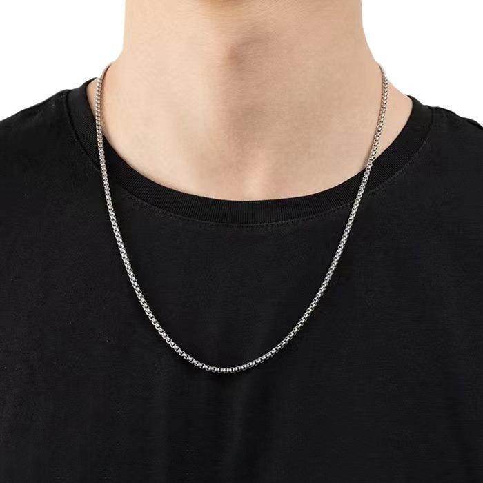 Dây chuyền nam titan cao cấp thời trang inox thép không gỉ bông dừa khít trangsucpt 7mm PTDCNA191