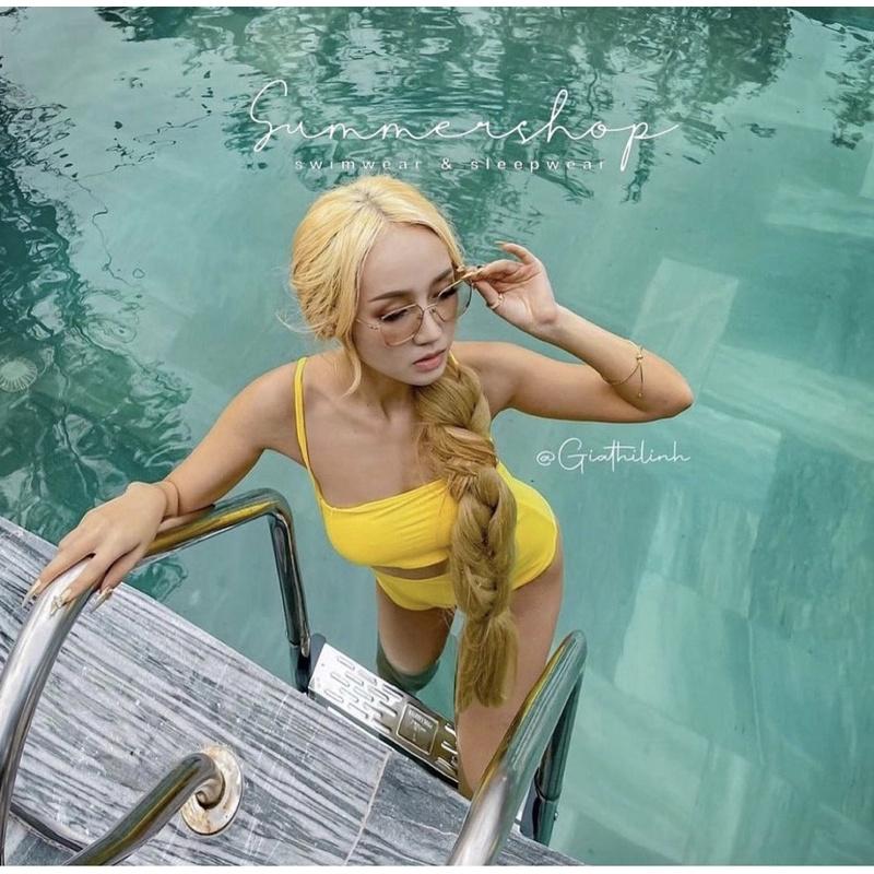 Bikini form ống vàng cách điệu sexy siêu đẹp