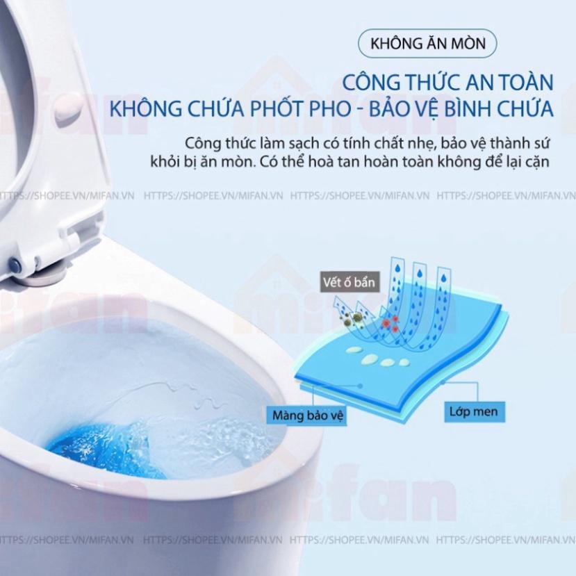 Lọ thả bồn cầu tolet khử mùi hôi diệt vi khuẩn chai hình con lợn màu xanh B004