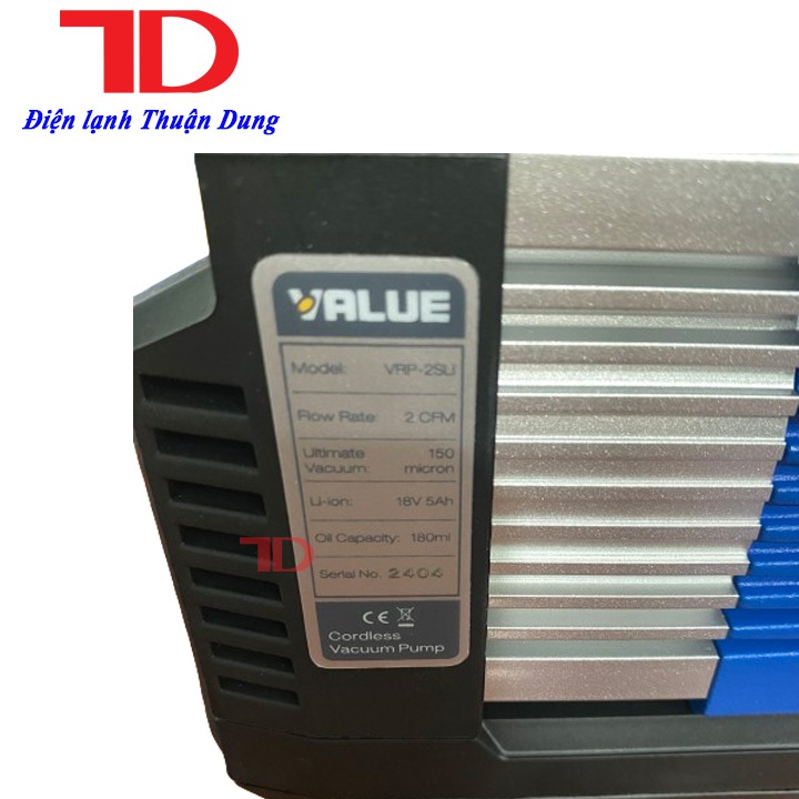 Máy hút chân không máy lạnh chạy bằng pin VALUE VRP-2SLI - Điện Lạnh Thuận Dung