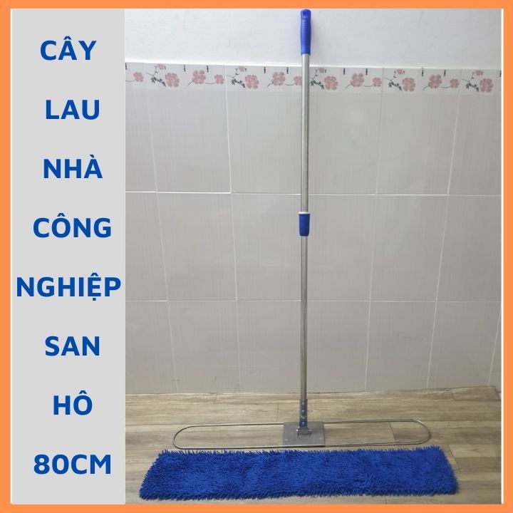 Cây lau nhà công nghiệp 80cm cây lau bẹ san hô sợi microfiber siêu sạch lau trường học bệnh viện toà nhà khu công nghiệp