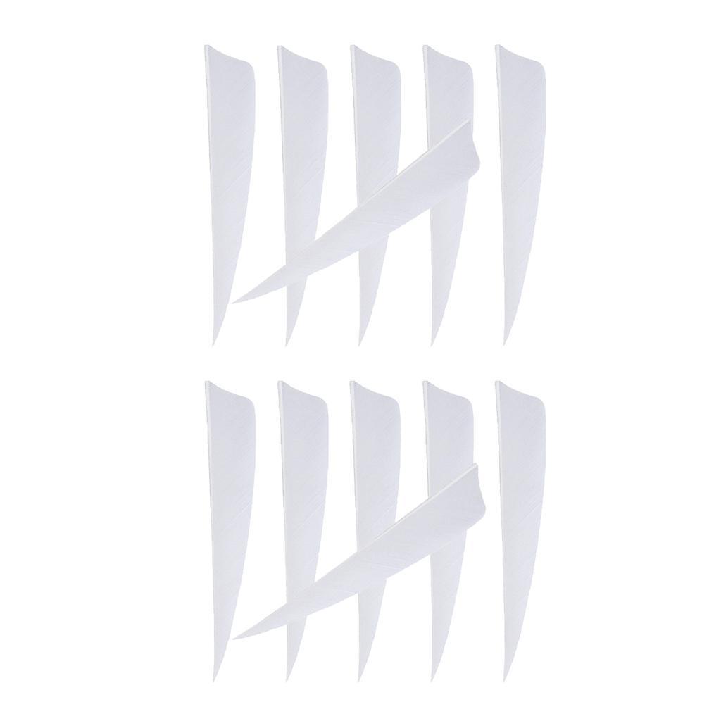 2x 12pcs 4 Inch Archery Arrow Drip Vanes Natural Feather Fletchings Arrow Shaft DIY
