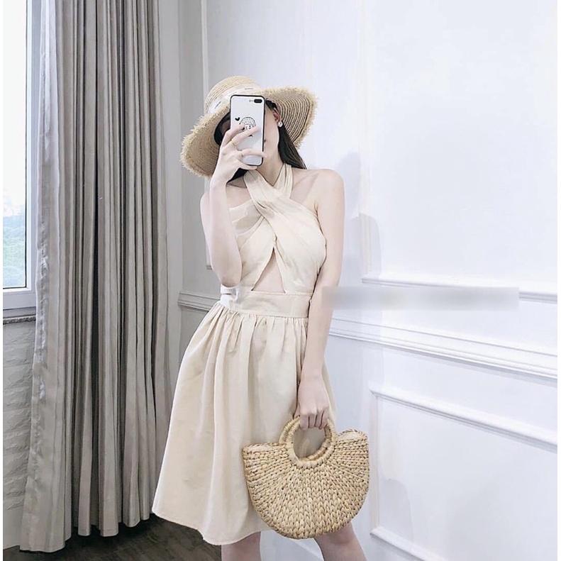 Túi cói lục bình bán nguyệt cầm tay xin xắn (SG10
