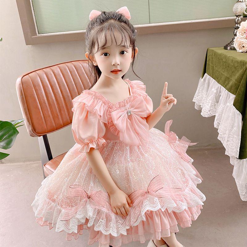 CHENGRUI Lolita cô gái công chúa váy trẻ em ăn mặc cô gái mùa hè váy trẻ em mùa hè váy pongee bé ăn mặc mùa hè