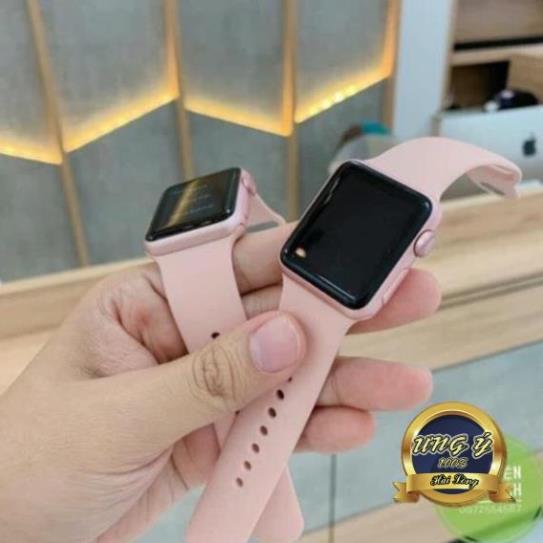 DÂY CAO SU APPLE WATCH SPORT BANDS CAO CẤP HỒNG PINKSAND XANH MARINE FULL SIZE 1 2 3 4 5 38mm 40mm 42mm 44mm