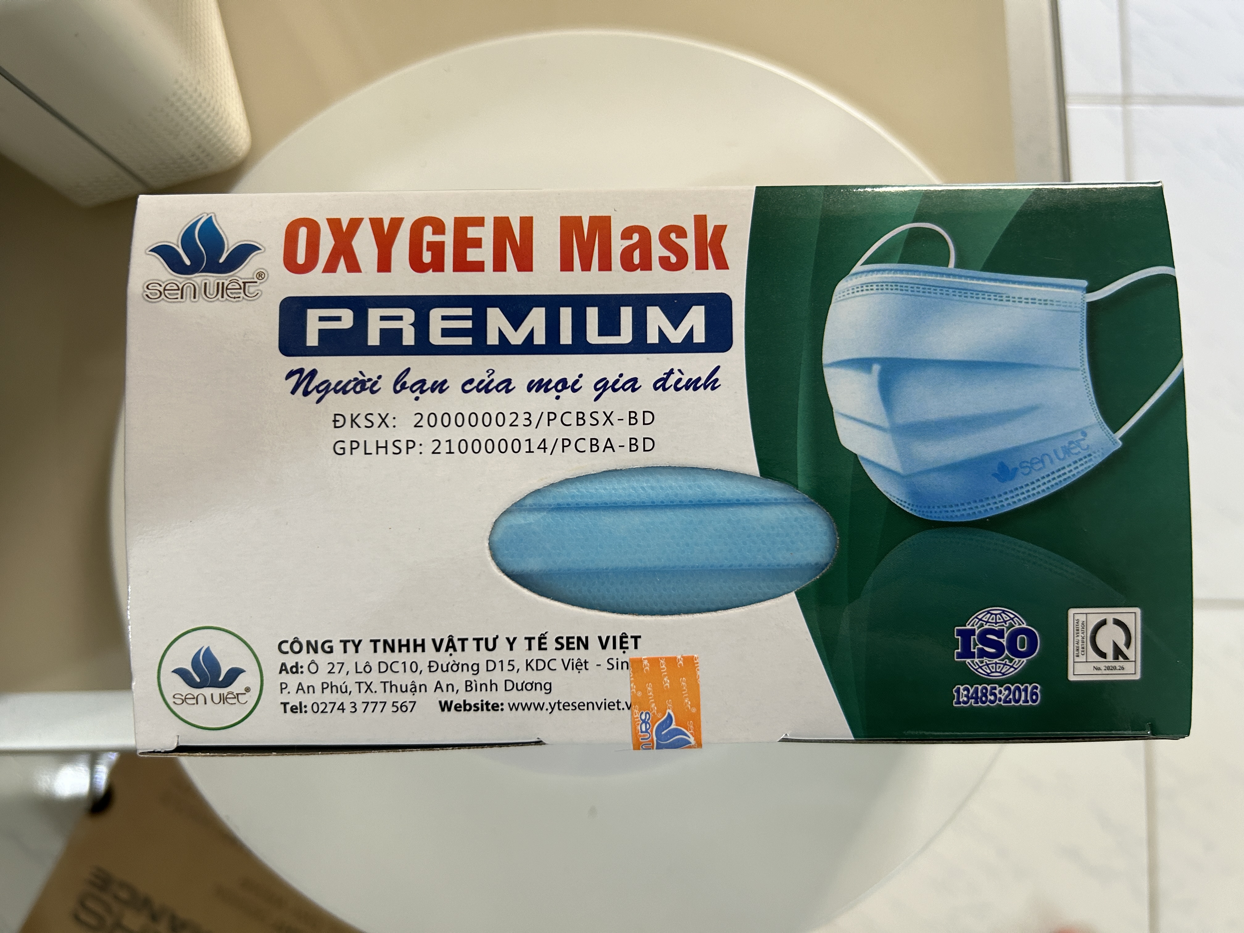 Khẩu trang y tế 4 lớp Sen Việt_Oxygen Mask - Hộp 50 Cái