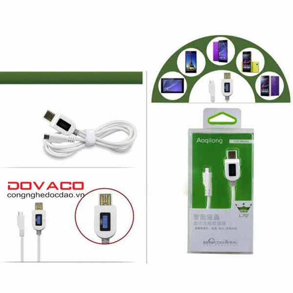 Cáp sạc đo thời gian, điện áp và dòng sạc chuẩn micro USB