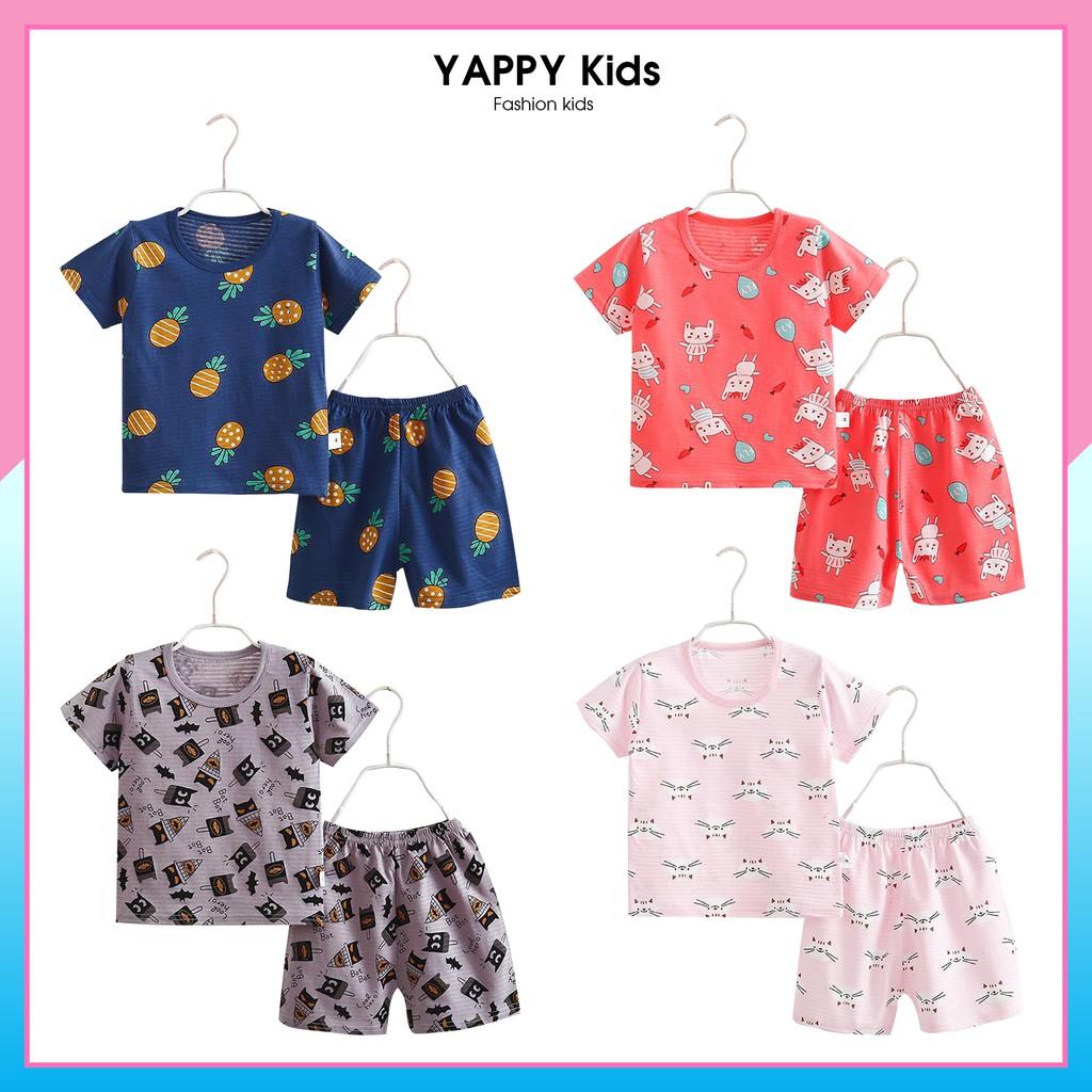 Bộ cộc tay cotton sợi tre️mềm mịn cho bé từ 8-23kg️HÀNG QUẢNG CHÂU