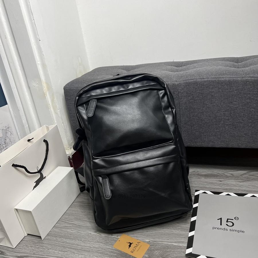 Balo nam nữ da cao cấp, da mềm mịn, balo hình hộp, balo laptop, balo hàn quốc cao cấp BL012