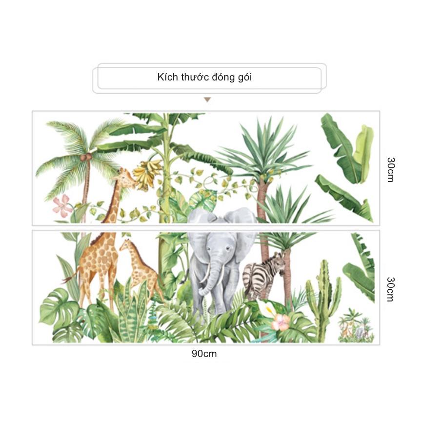 Decal trang trí tường - Những động vật ở rừng rậm