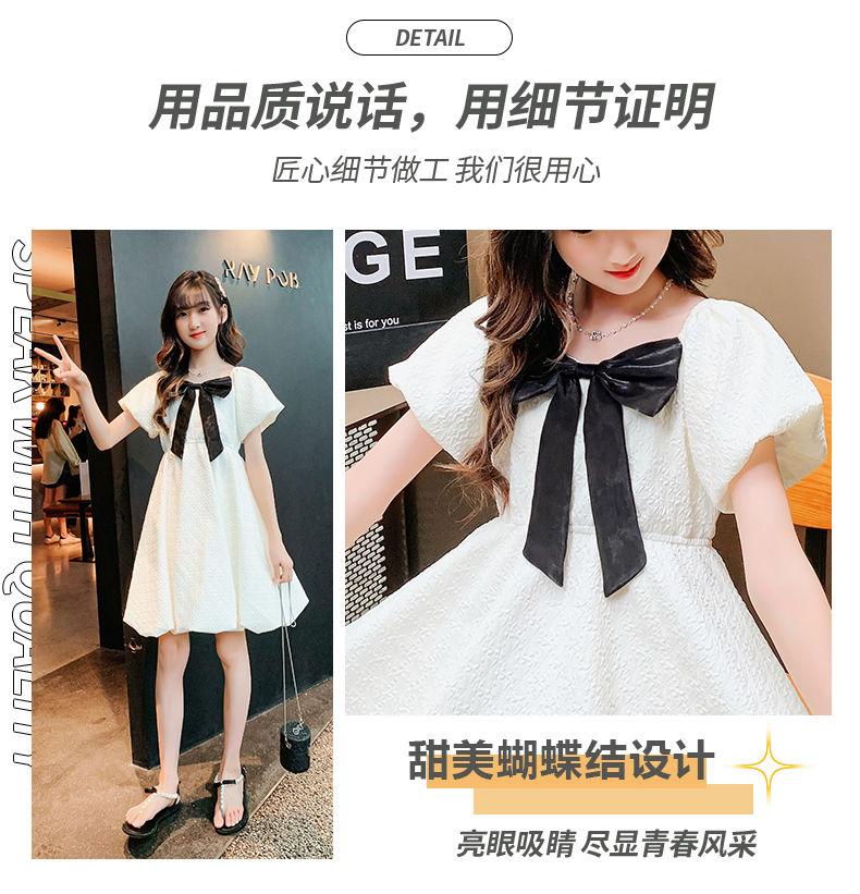 DONGSHOP HOT Cô gái ăn mặc mùa hè 2023 trẻ em mùa hè tây thời trang trẻ em váy công chúa cô gái trung bình lớn bé váy