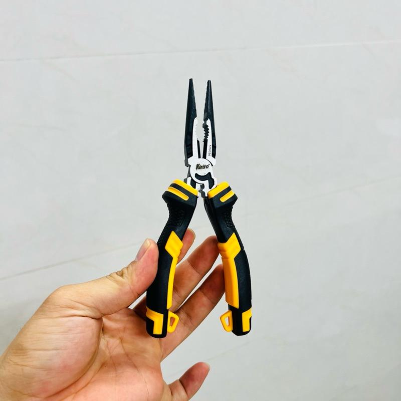 Kìm nhọn Kirito Japan cỡ 6 inch chính hãng chất liệu thép CRV không gỉ siêu cứng siêu bền