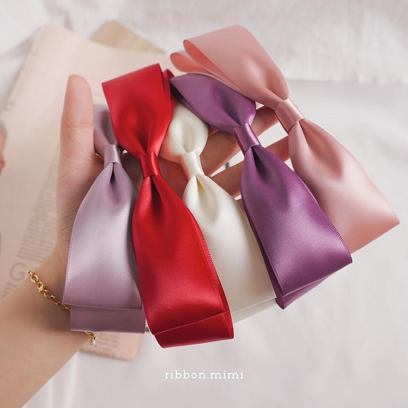 Băng Đô Nơ To Đủ Màu Handmade Đính Giuẵ Cao Cấp Ribbon.mimi